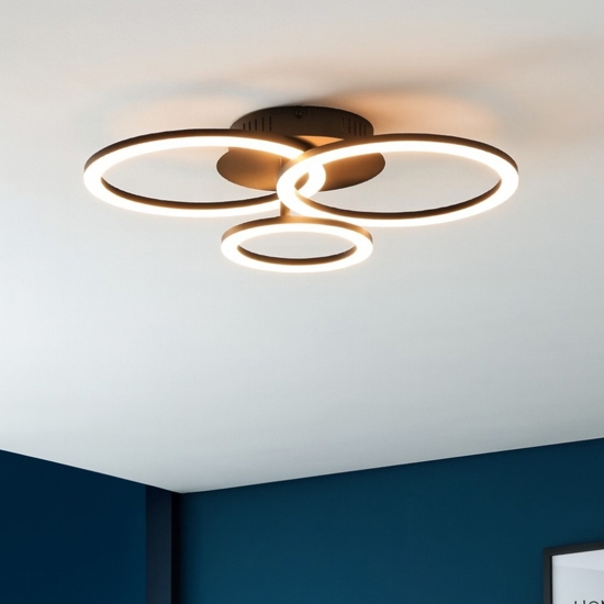 Parrapos z eglo plafoniera moderna controllo remoto led 2700k a 6500k