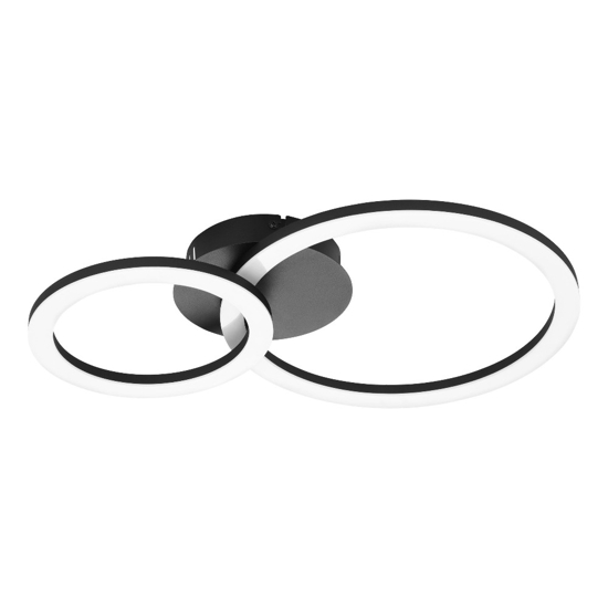 Parrapos z eglo plafoniera moderna 2 luci circolari led cct da 2700k a 6500k