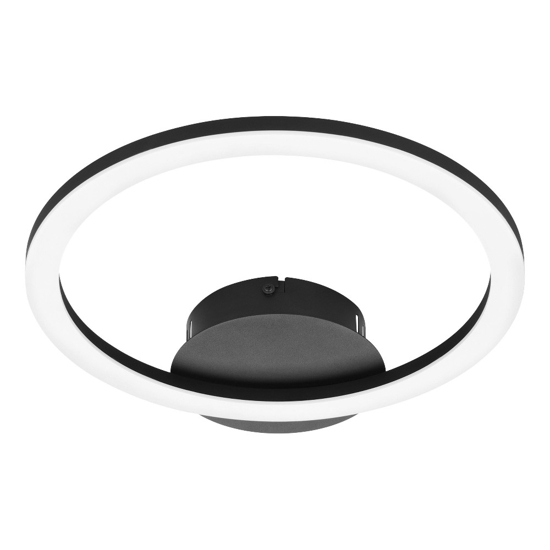 Parrapos z eglo plafoniera moderna nera tonda led cct da 2700k a 6500k