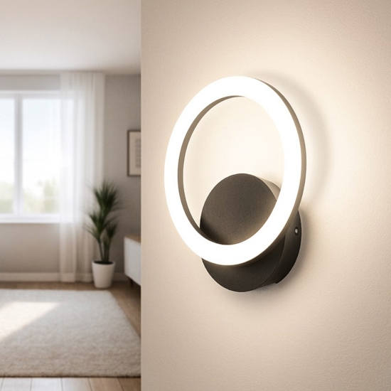 Parrapos z eglo applique da parete design minimal led cct da 2700k a 6500k