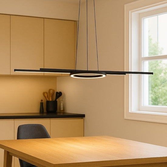Zillerio z eglo lampadario da cucina moderna nero led da 2700k 6500k