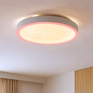 Montemorelos z eglo plafoniera tonda moderna effetto stellato led rgb 2700k a 6500k