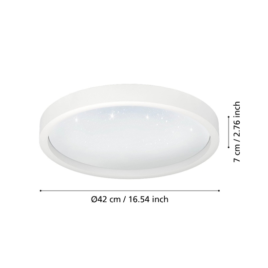 Montemorelos z eglo plafoniera tonda moderna effetto stellato led rgb 2700k a 6500k