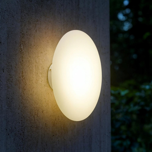 Applique rotonda per esterni bianca led 18w 3000k ip65