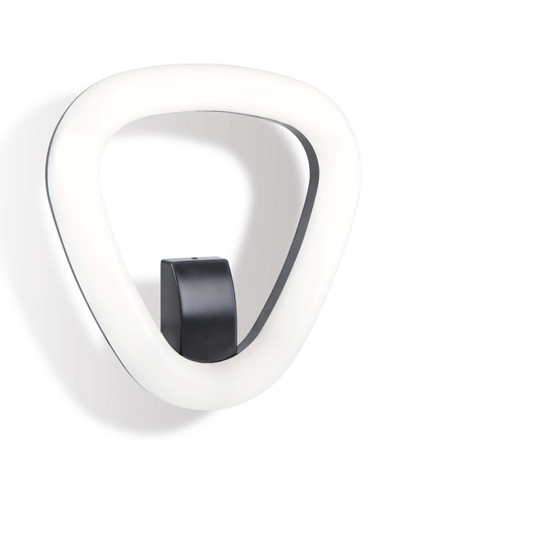 Applique da esterno led 20w 3000k ondulata moderna grafite ip65