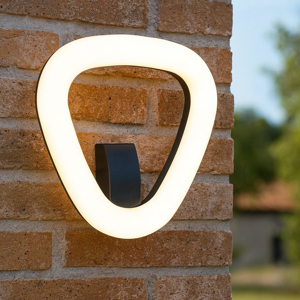 Applique da esterno design ondulato grafite led 20w 4000k