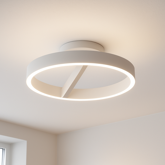 Gea luce criseide pp plafoniera led 3000k bianca tonda