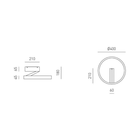 Gea luce criseide pp plafoniera led 3000k bianca tonda