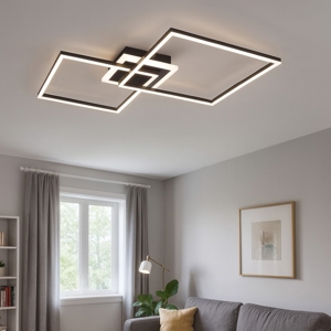Plafoniera moderna nera led 3000k rgb dimmerabile