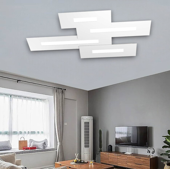 Wally top light plafoniera moderna bianco per soggiorno