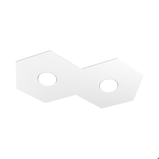 Hexagon top light plafoniera bianco design moderna esagoni