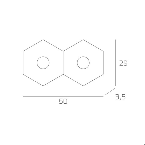 Hexagon top light plafoniera bianco design moderna esagoni