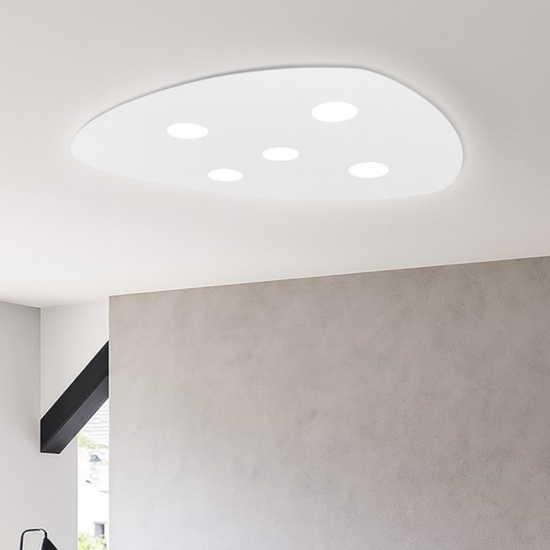 Plafoniera per cucina moderna bianca shape toplight