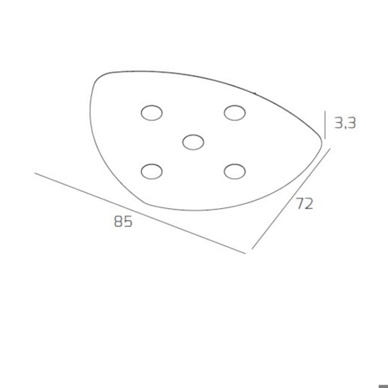 Plafoniera per cucina moderna bianca shape toplight