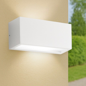 Isyluce applique da esterno moderna bianco rettangolare