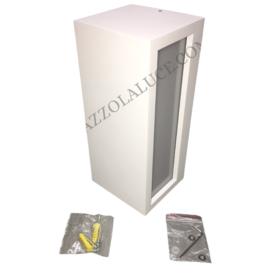 Isyluce applique da esterno moderna bianco rettangolare