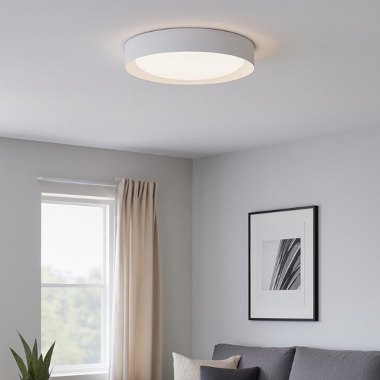 Plafoniera led 12w 3000k rotonda linea light crew 2 bianca