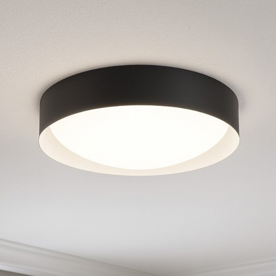 Linea light crew 2 plafoniera led 22w 3000k bianco nero