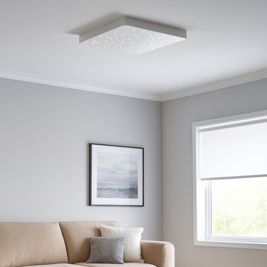 Plafoniera pannello quadrato cielo stellato bianco led 3000k 4000k 8w