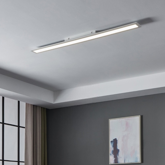 Eglo salobrena plafoniera da cucina led 4000k rettangolare bianco