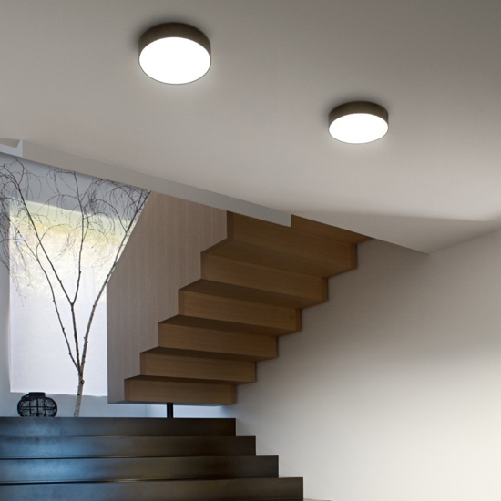 Plafoniera nera gea luce led 30w 3000k rotonda cloe