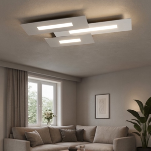Toplight wally plafoniera bianco grigio design moderno