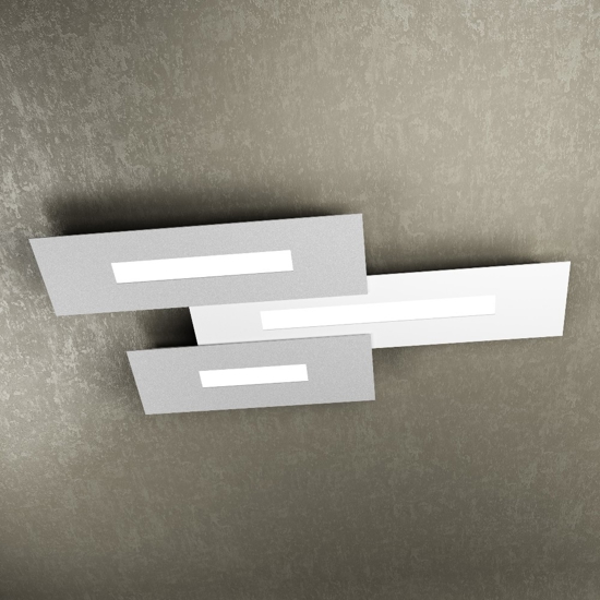 Toplight wally plafoniera bianco grigio design moderno