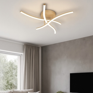 Toplight tornado plafoniera led 24w 3000k-4000k oro moderna