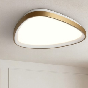 Ideal lux gemini pl d081 plafoniera led 41w 3000k oro ottone