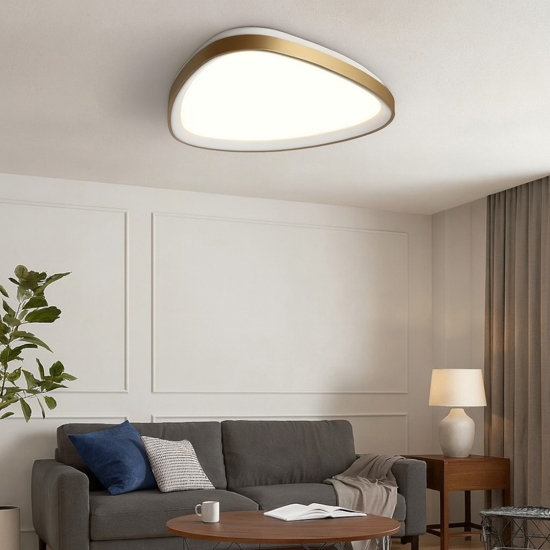 Ideal lux gemini pl d081 plafoniera led 41w 3000k oro ottone