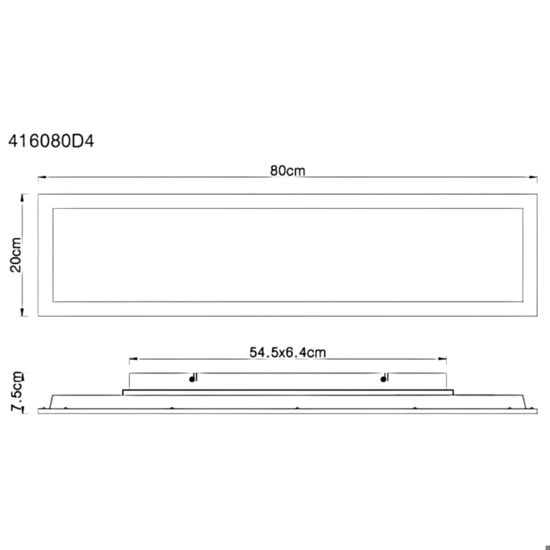 Plafoniera da cucina led 3000k dimmerabile antracite rettangolare