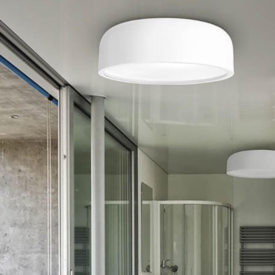 Plafoniera cupola bianca moderna da soffitto per cucina