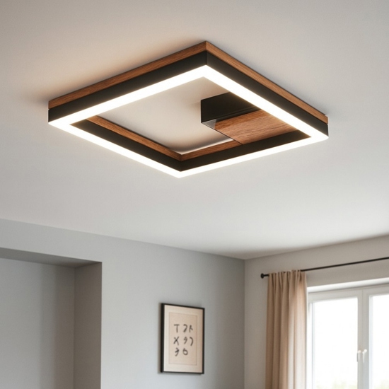 Plafoniera da soffitto per cucina in legno led 3000k