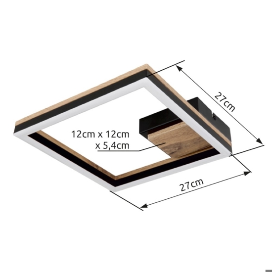 Plafoniera da soffitto per cucina in legno led 3000k