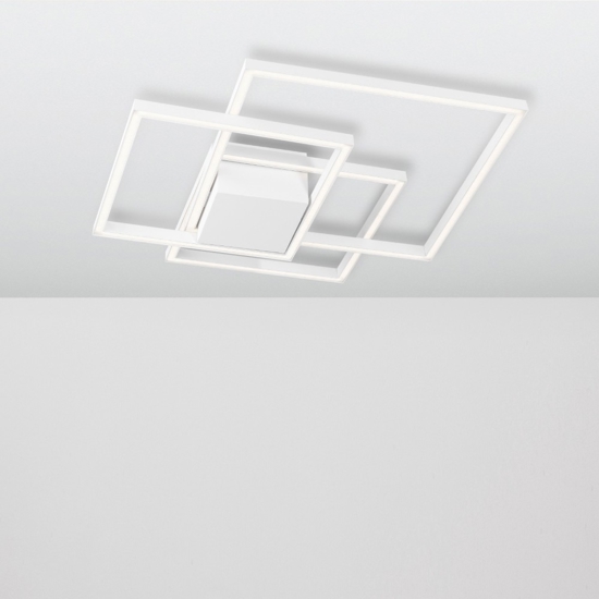 Plafoniera led bianca quadrati 56w 3000k per soggiorno moderno