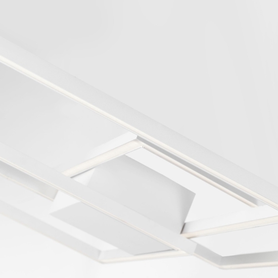 Plafoniera led bianca quadrati 56w 3000k per soggiorno moderno