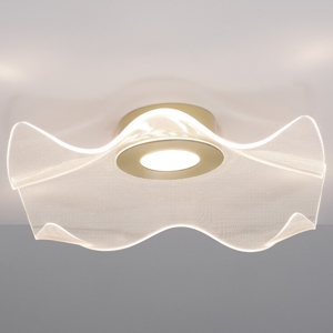 Plafoniera oro design fazzoletto led 31w 3000k moderna