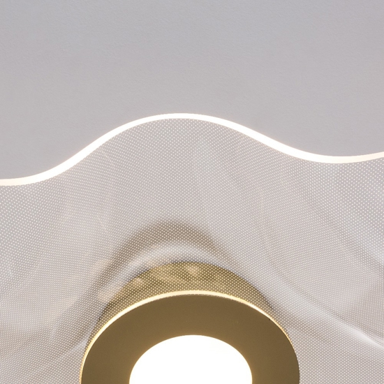 Plafoniera oro design fazzoletto led 31w 3000k moderna