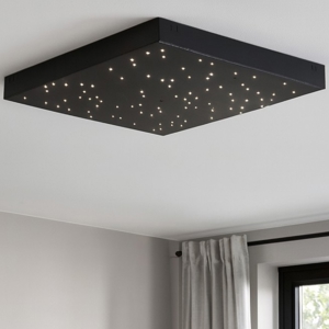 Plafoniera pannello led cielo stellato nero 30x30
