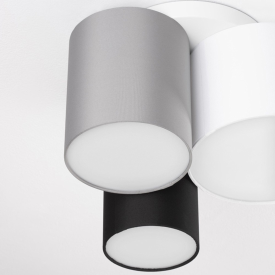 Plafoniera cilindri di tessuto moderna per camera da letto