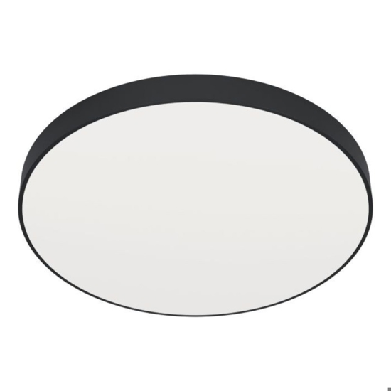 Zubieta eglo plafoniera rotonda nera 2700k a 6500k led 24w dimmerabile