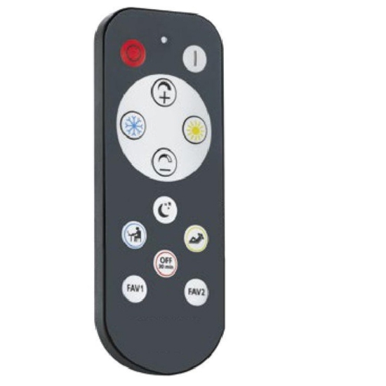 Zubieta eglo plafoniera rotonda nera 2700k a 6500k led 24w dimmerabile