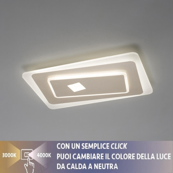 Vivida brighton plafoniera per soffitto led 40w colore sabbia