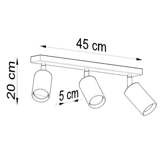 Plafoniera da soffitto per cucina in legno con faretti orientabili