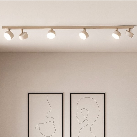 Plafoniera led 6 luci orientabili sabbia toplight