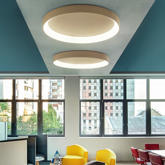 Affralux band diodi plafoniera cerchio led 33w 3000k-4000k sabbia