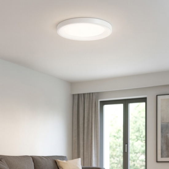 Planet pl d60 ideal lux plafoniera led 3000k rotonda bianca