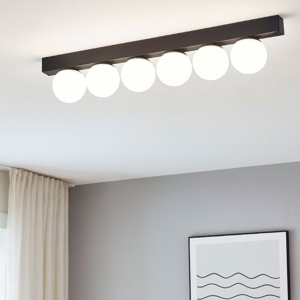 Ideal lux ping pong pl6 plafoniera rettangolare 6 sfere led 182 3000k