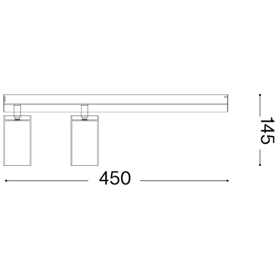 Plafoniera profilo bianco pl2 ideal lux con faretti led orientabili