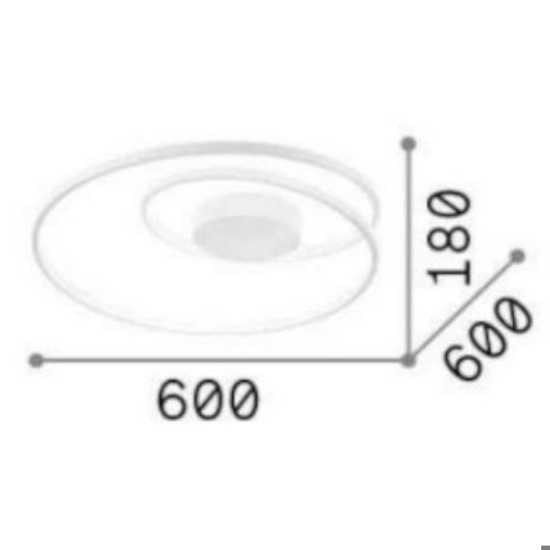 Oz pl on-off 4000k ideal lux plafoniera led moderna bianca